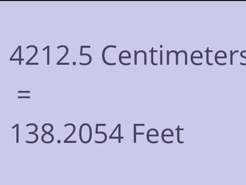 4212.5 CM TO FEET