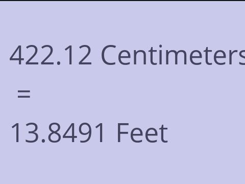 422.12 CM TO FEET