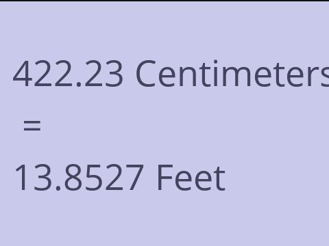 422.23 CM TO FEET