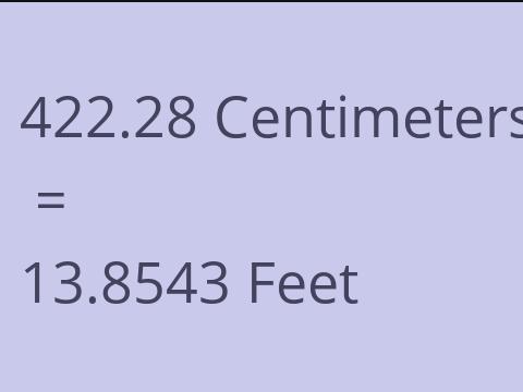 422.28 CM TO FEET