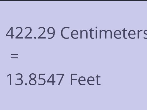 422.29 CM TO FEET