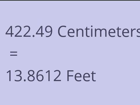 422.49 CM TO FEET