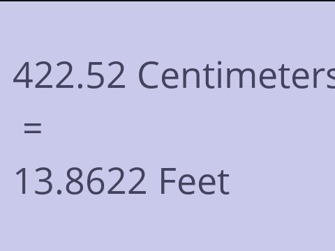 422.52 CM TO FEET