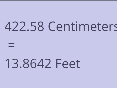 422.58 CM TO FEET