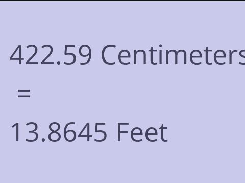 422.59 CM TO FEET