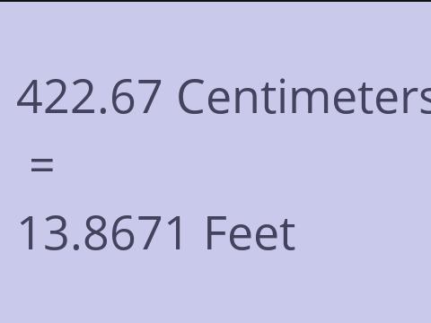 422.67 CM TO FEET