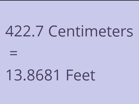 422.7 CM TO FEET