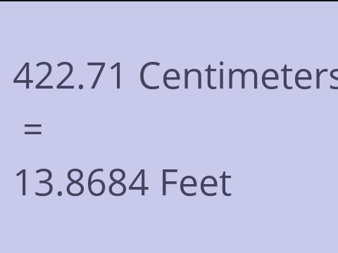 422.71 CM TO FEET