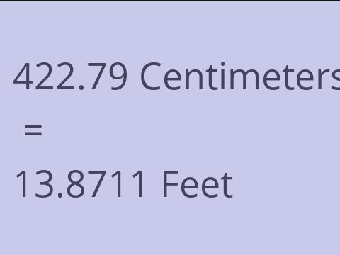 422.79 CM TO FEET