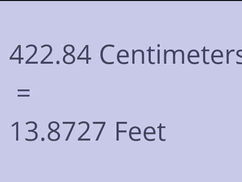 422.84 CM TO FEET