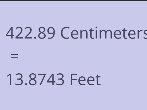 422.89 CM TO FEET