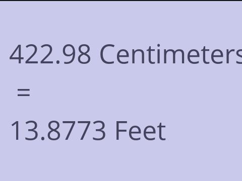 422.98 CM TO FEET