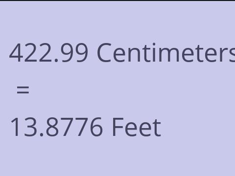 422.99 CM TO FEET