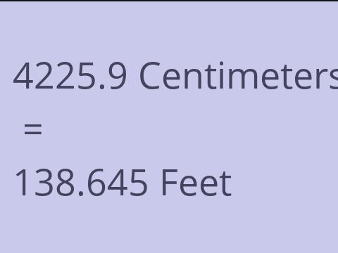 4225.9 CM TO FEET
