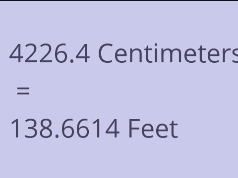 4226.4 CM TO FEET