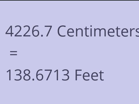 4226.7 CM TO FEET