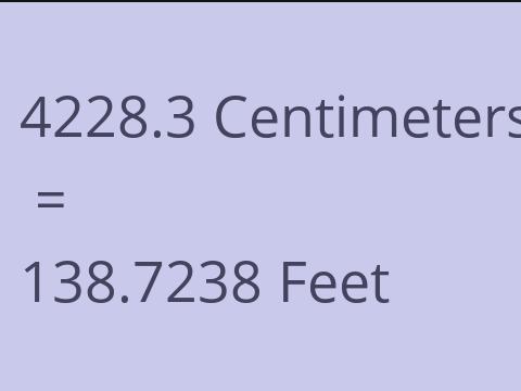 4228.3 CM TO FEET