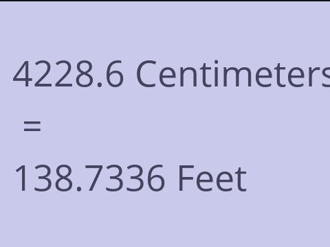 4228.6 CM TO FEET