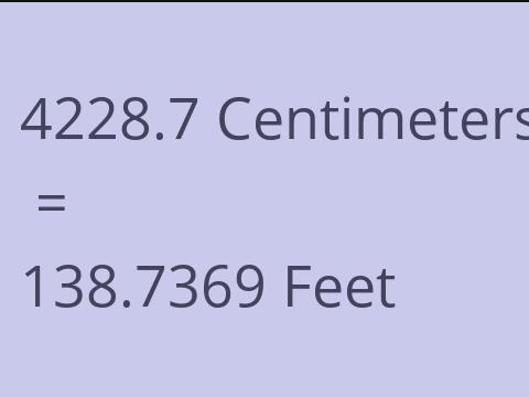 4228.7 CM TO FEET