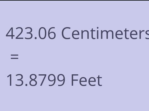 423.06 CM TO FEET