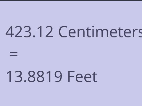 423.12 CM TO FEET