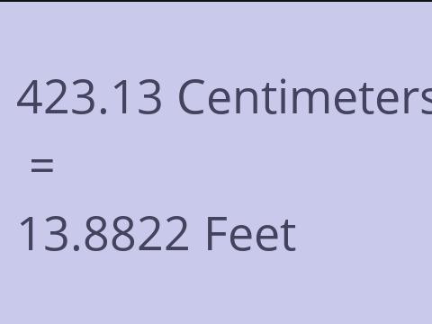 423.13 CM TO FEET