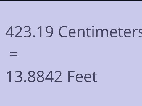 423.19 CM TO FEET