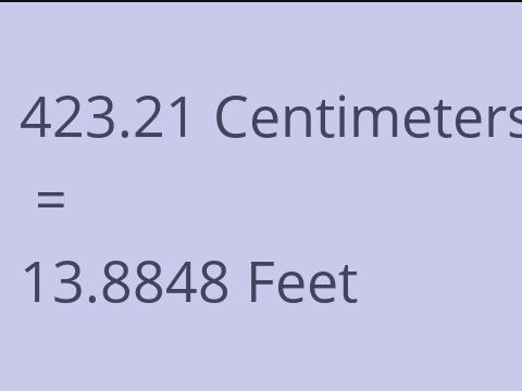 423.21 CM TO FEET