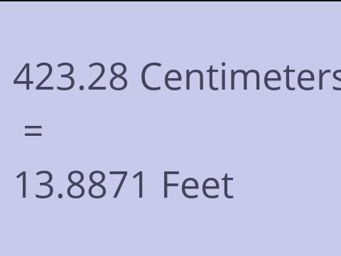 423.28 CM TO FEET