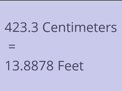 423.3 CM TO FEET