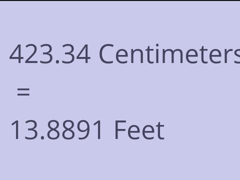 423.34 CM TO FEET