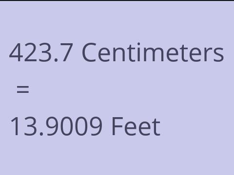 423.7 CM TO FEET