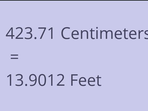 423.71 CM TO FEET