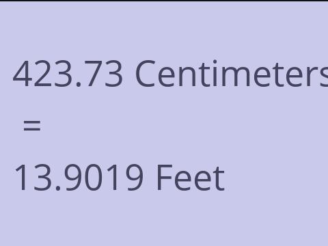 423.73 CM TO FEET