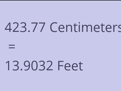 423.77 CM TO FEET