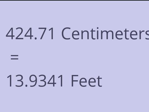 424.71 CM TO FEET