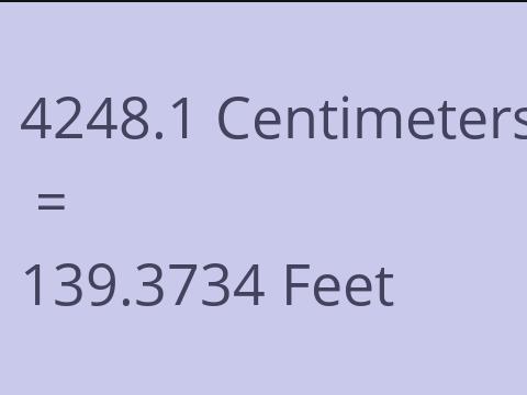 4248.1 CM TO FEET