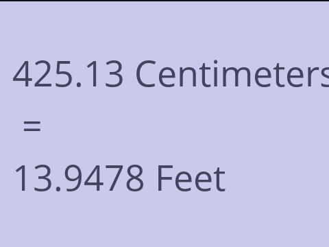 425.13 CM TO FEET