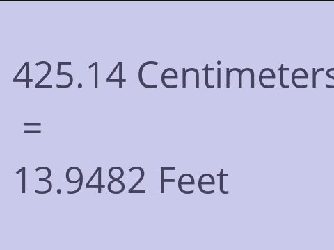 425.14 CM TO FEET