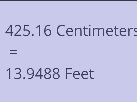 425.16 CM TO FEET