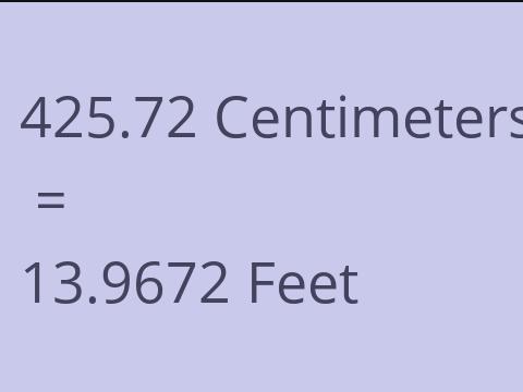 425.72 CM TO FEET