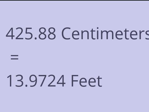 425.88 CM TO FEET