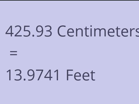 425.93 CM TO FEET