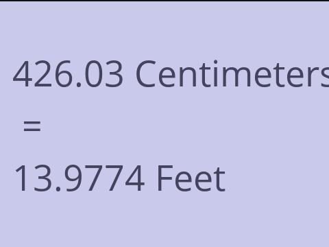 426.03 CM TO FEET