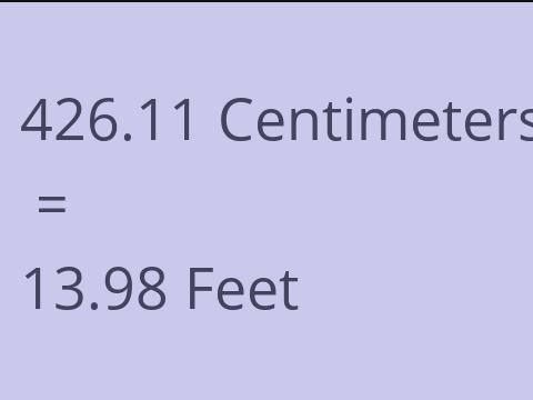 426.11 CM TO FEET