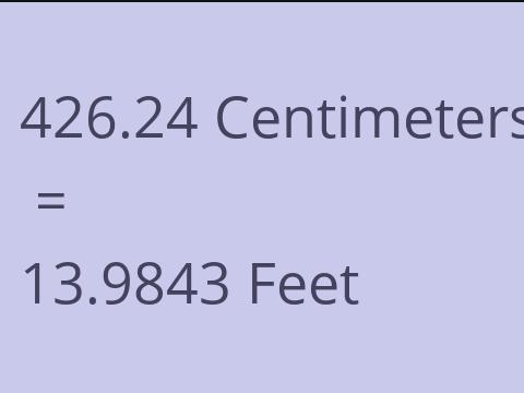 426.24 CM TO FEET