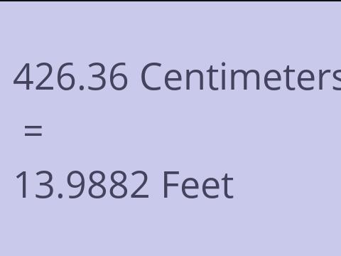 426.36 CM TO FEET