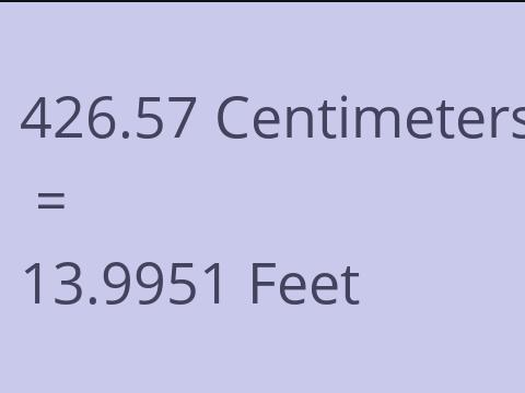 426.57 CM TO FEET