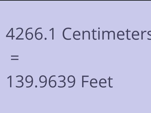 4266.1 CM TO FEET