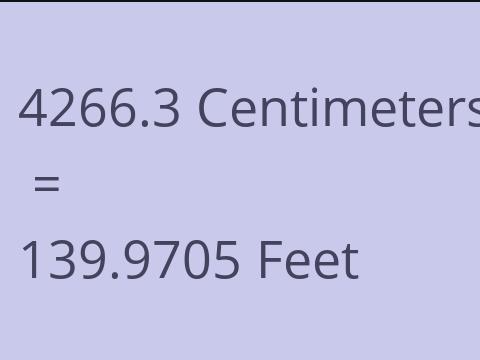 4266.3 CM TO FEET